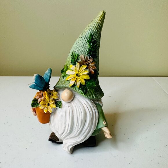 Spring Summer Easter gnomes farmhouse decoration tiered tray gnomes butterflies - Picture 4 of 14